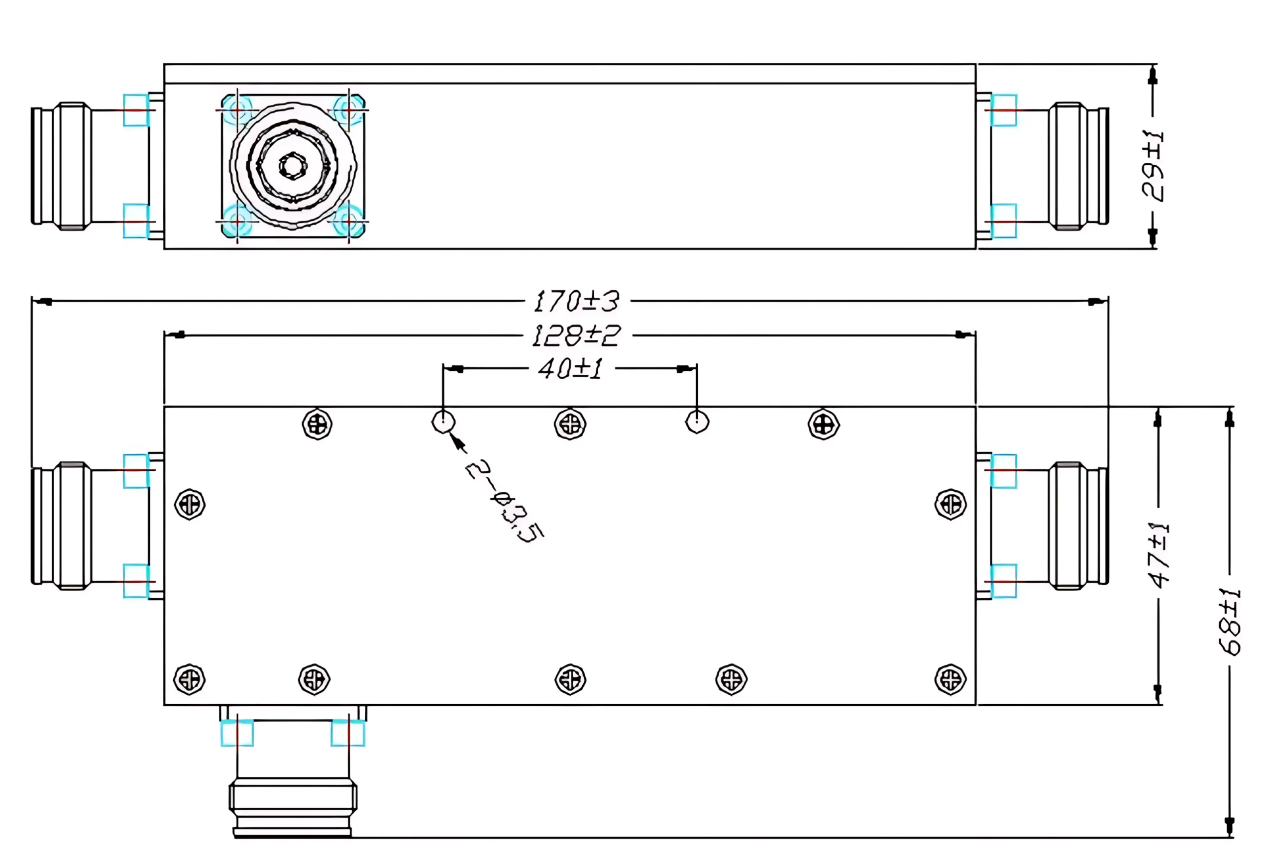 Directional Coupler RF Components TA-606K-8DC161F43